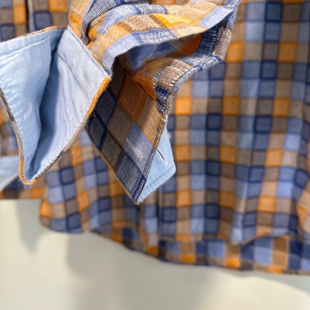Steven Land Men’s Modern Fit Colorful Button Down Dress Shirt. french cuff. - Picture 7 of 11